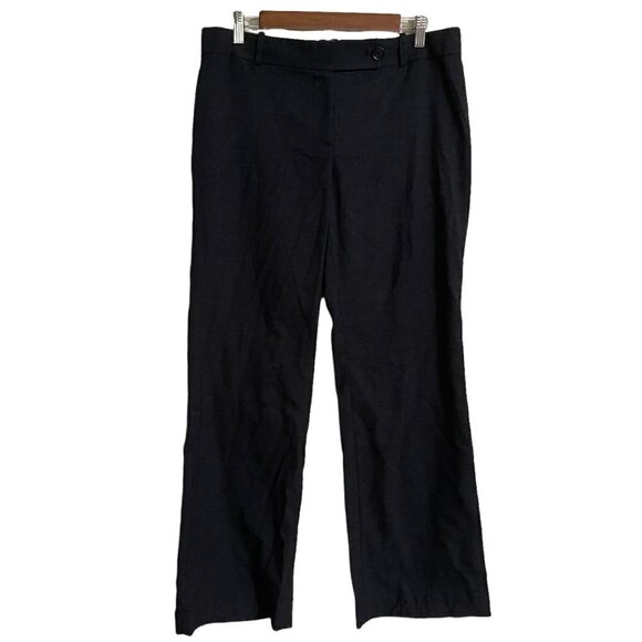 LOFT Womens Gray Plaid Mid Rise Marisa Straight Leg Career Trouser Pants Size 10 - Picture 1 of 7